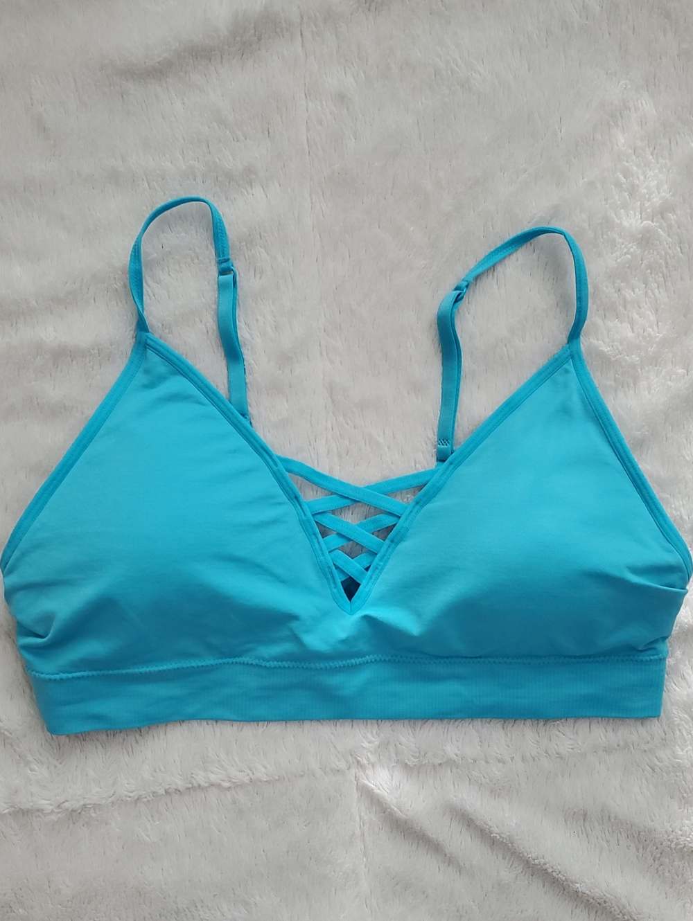 NWOT No Boundaries Turquoise Crisscross Bralette